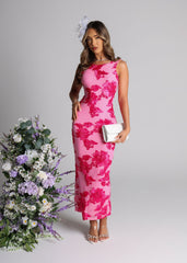 Enchanted Garden Floral Maxi Dress - Pink