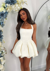 Endless Now Halterneck Mini Dress - Ivory