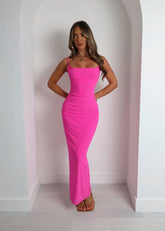 Escape Mode Bodycon Maxi Dress - Fuchsia