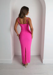 Escape Mode Bodycon Maxi Dress - Fuchsia