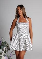 Lift You Up A-Line Mini Dress - Polka Dot