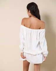 Melisandre Mini Dress in Broderie Ivory