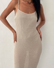 Norila Knitted Maxi Dress in Neutral