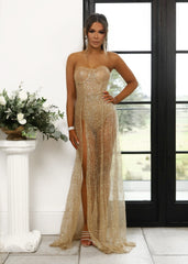 High Class Glitter Gown - Gold