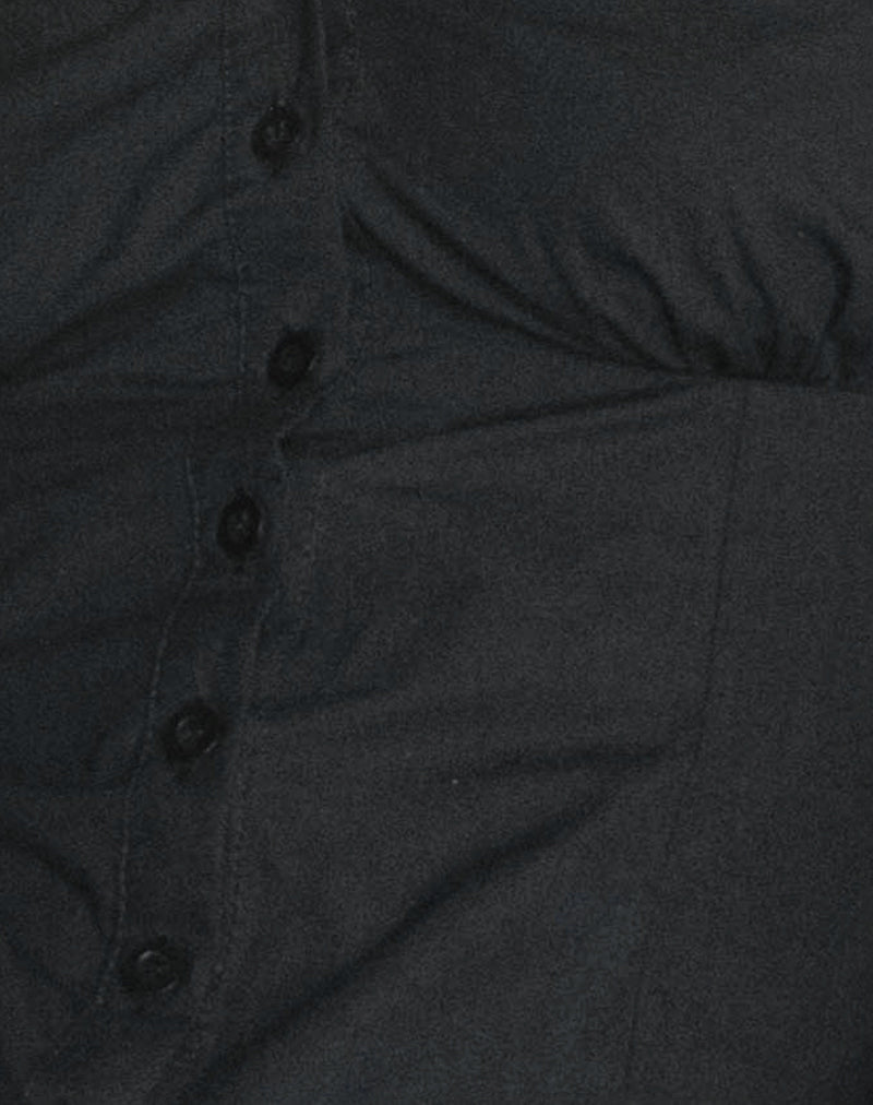 Alden Mini Dress in Tap Shoe Black