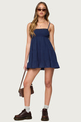 Calley Scrunchy Tiered Mini Dress