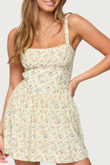 Sadee Ruched Floral Mini Dress