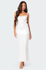 Nellie Sequin Open Back Maxi Dress