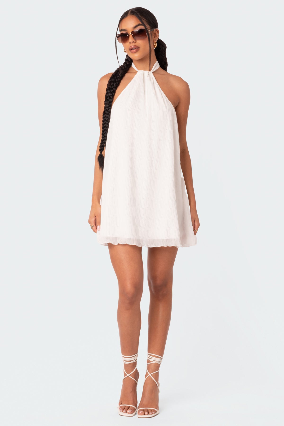Palma Open Back Halter Mini Dress