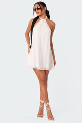 Palma Open Back Halter Mini Dress