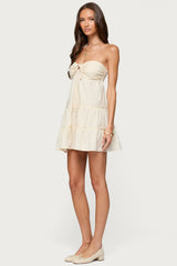 Safie Strapless Tiered Mini Dress