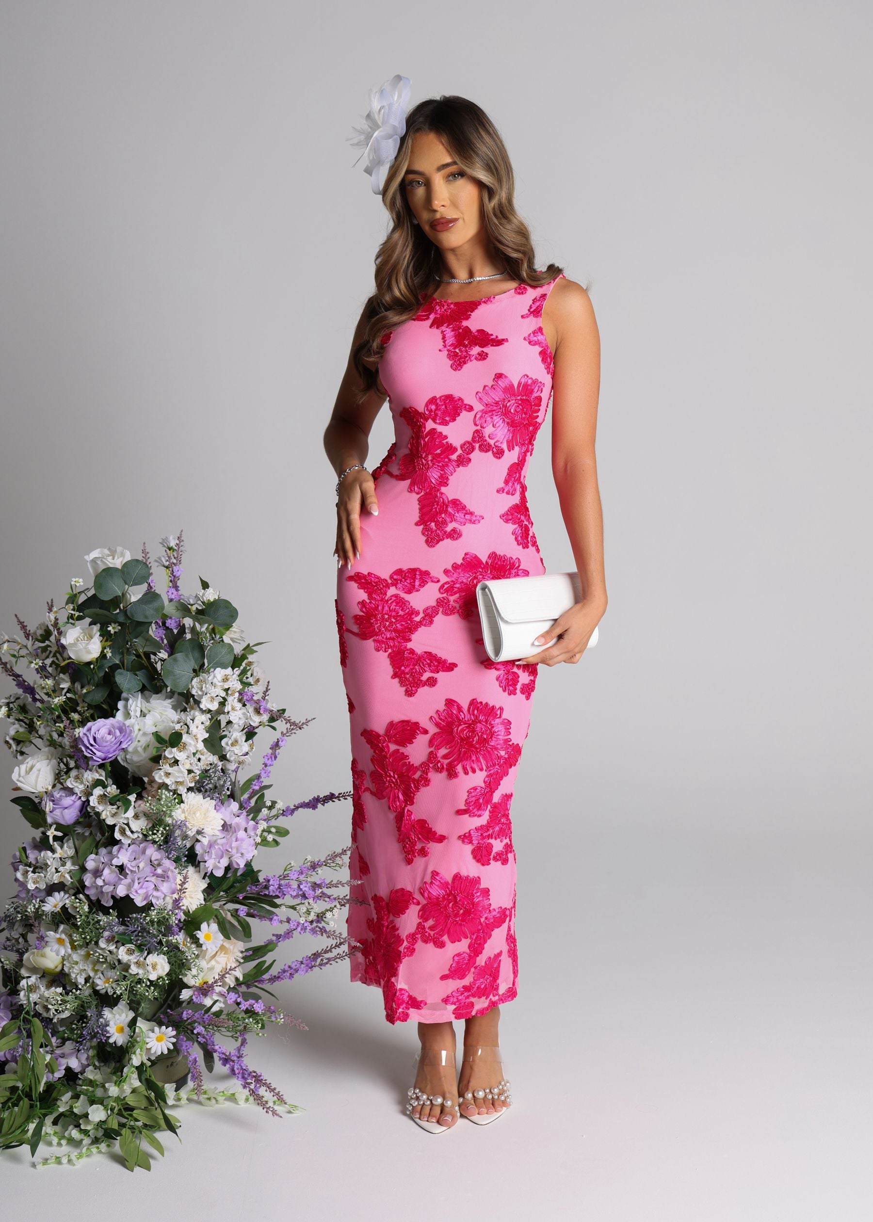 Enchanted Garden Floral Maxi Dress - Pink