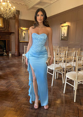 Enchanted Glow Embellished Maxi Dress - Blue