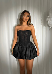 Dark Paradise Mini Dress - Black