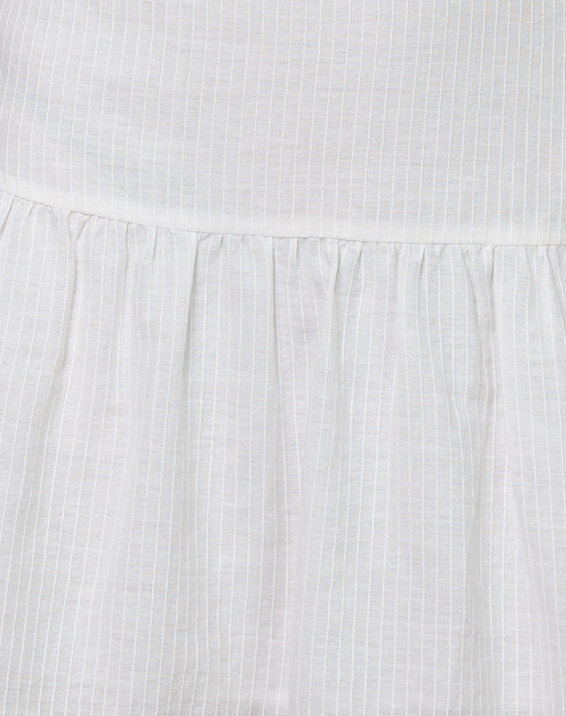 Felicia Halterneck Mini Dress in Crochet White