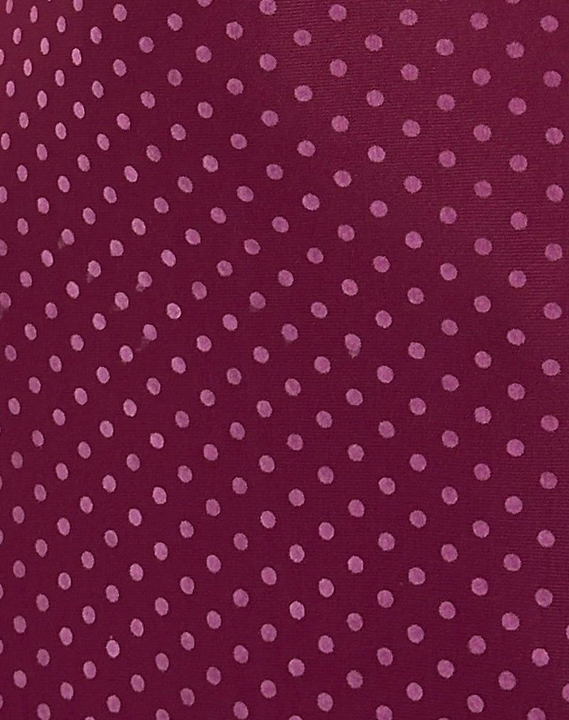 Gabriella Dress in Basic Polka Flock Berry