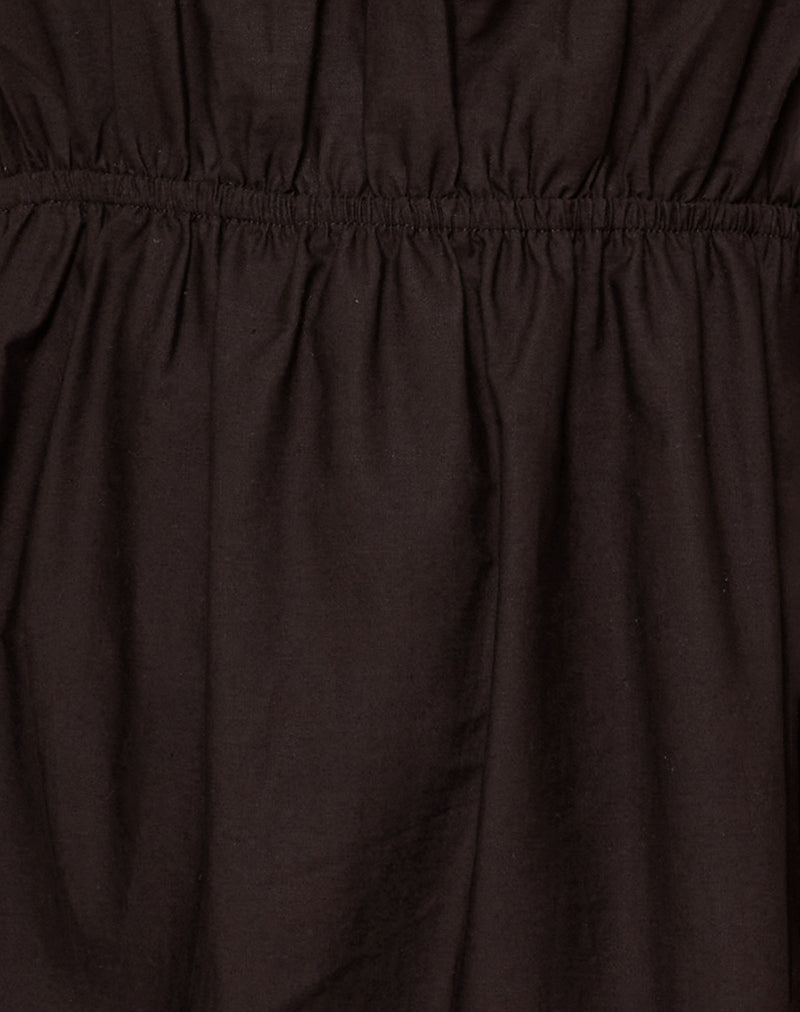 Haruko Midi Dress in Bitter Chocolate