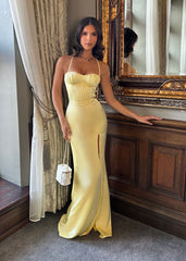 Luxe Illusion Maxi Dress - Yellow