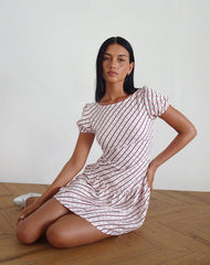Jemima Mini Dress in Geometric Tile