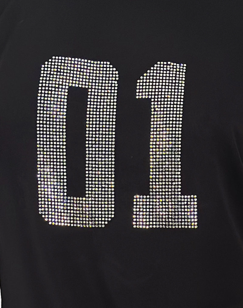 Jionni Sweater Dress in Hotfix Black