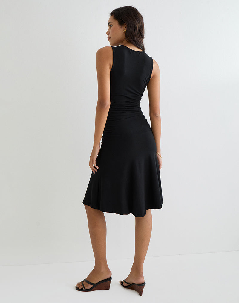 Laluma Midi Dress in Black