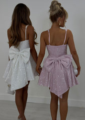 Love Letters Bow Mini Dress - Pink