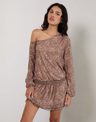 Papinka Dress in Mesh Vintage Paisley Pink