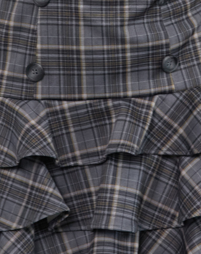 Pramila Mini Dress in Check Tailoring Grey