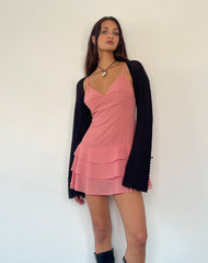 Riasi Mini Dress in Chiffon Blush