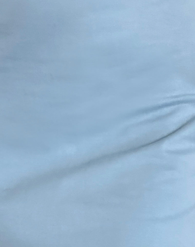 Riniko Mini Dress in Nantucket Blue with White Binding