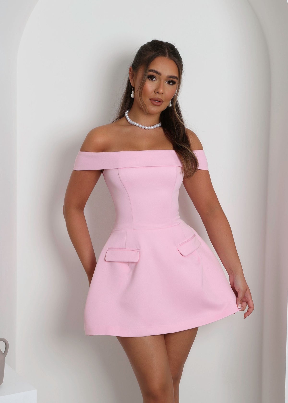 Resist Me Structured Mini Dress - Pink