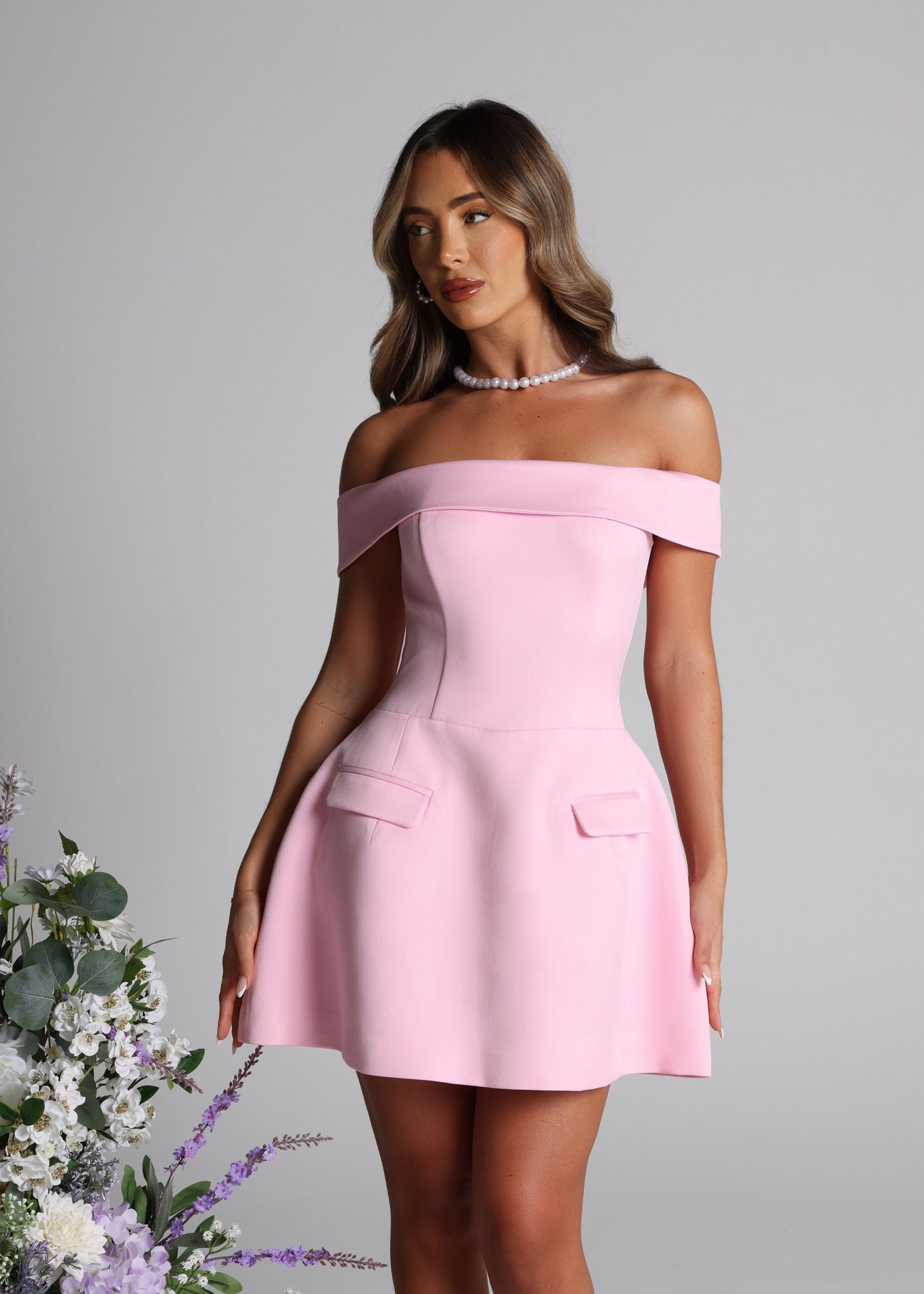 Resist Me Structured Mini Dress - Pink