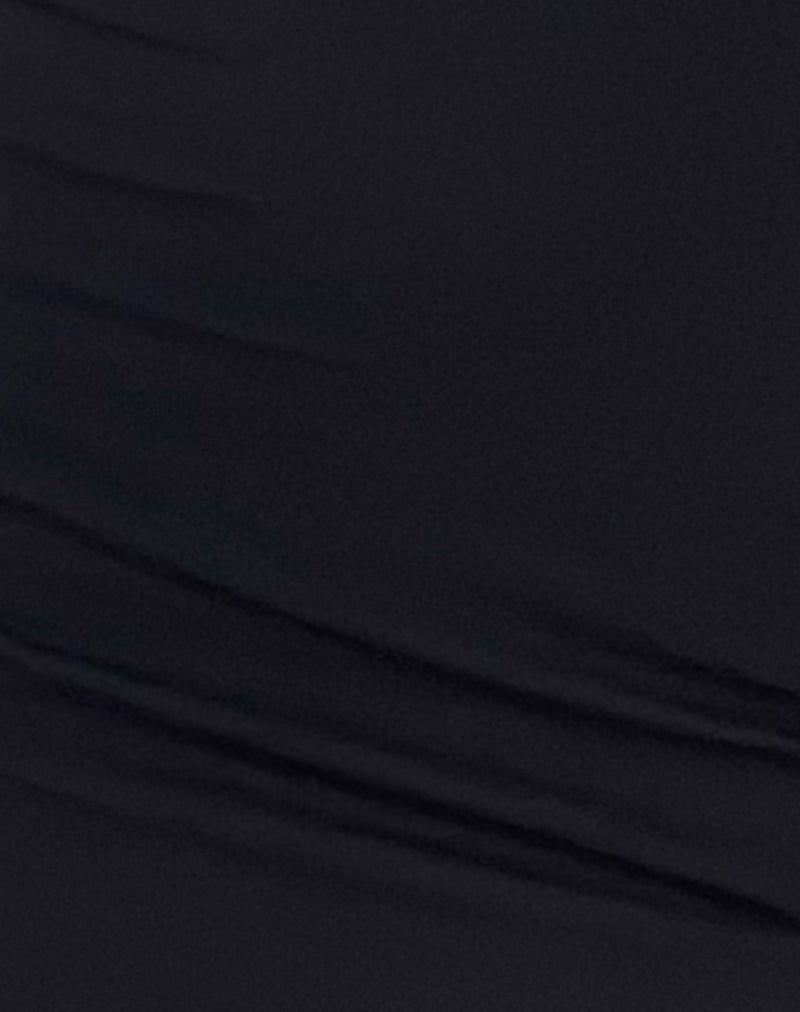 Sachiko Bandeau Midi Dress in Chiffon Jersey Black