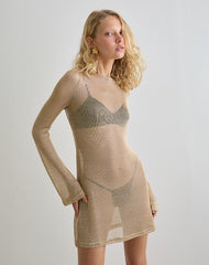 Sachin Mini Dress in Gold Chain