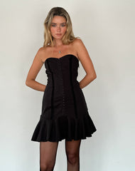 Snana Mini Dress in Tailoring Black