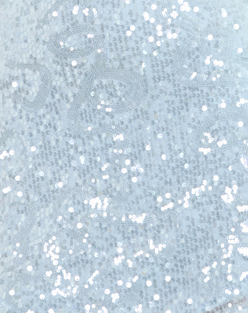 Taruri Mini Dress in Sequin Blue